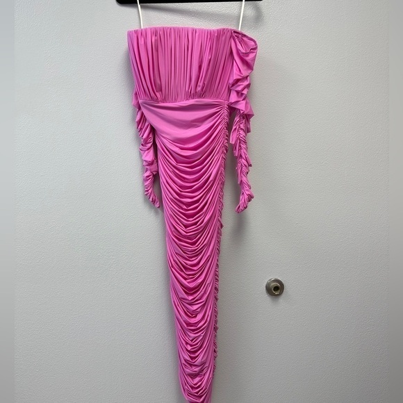 Alex Perry Padget Ruched Dress with Gloves AU8/US4 - Picture 2 of 8